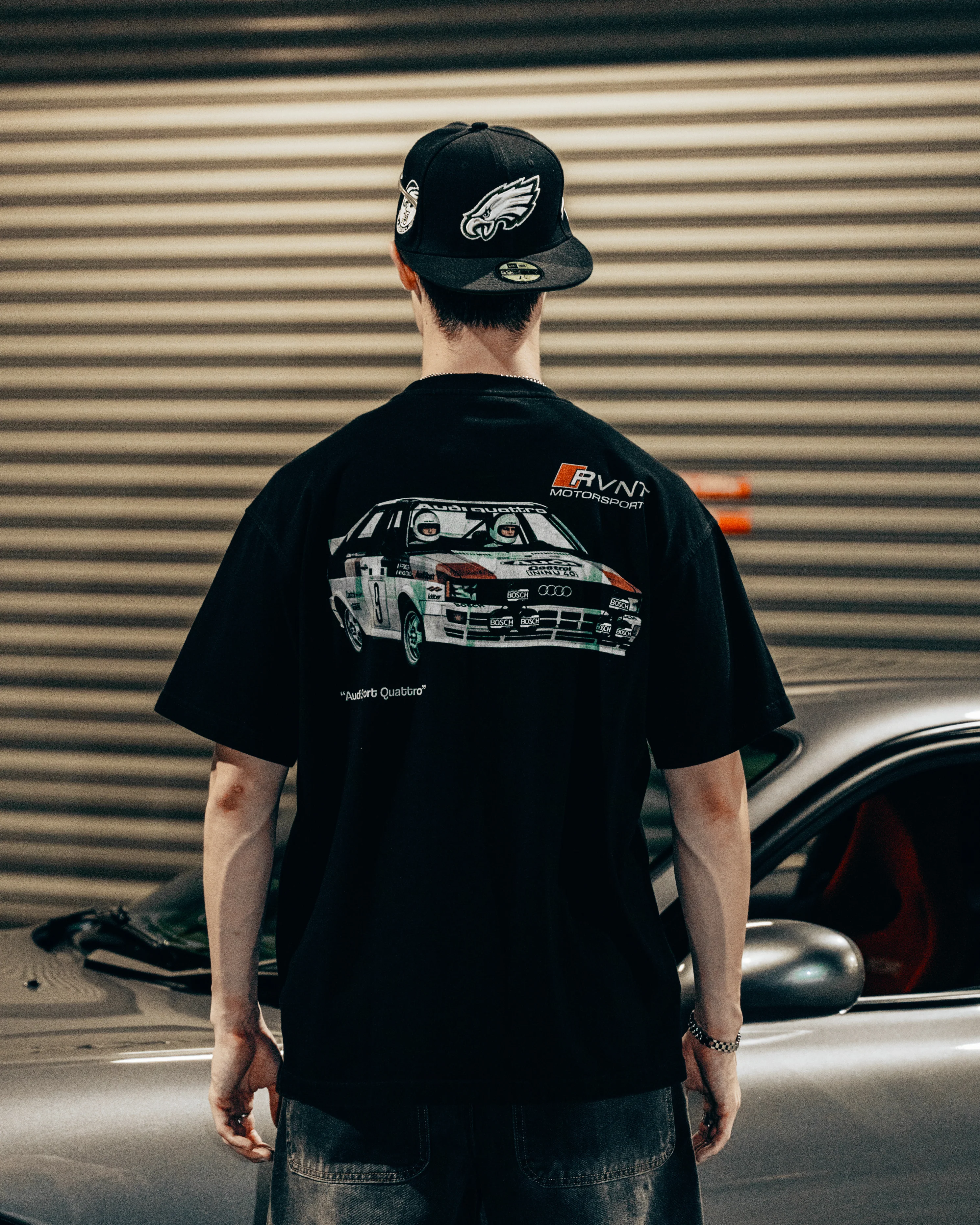 Audi Quattro Sports Tee in Black - Image 5