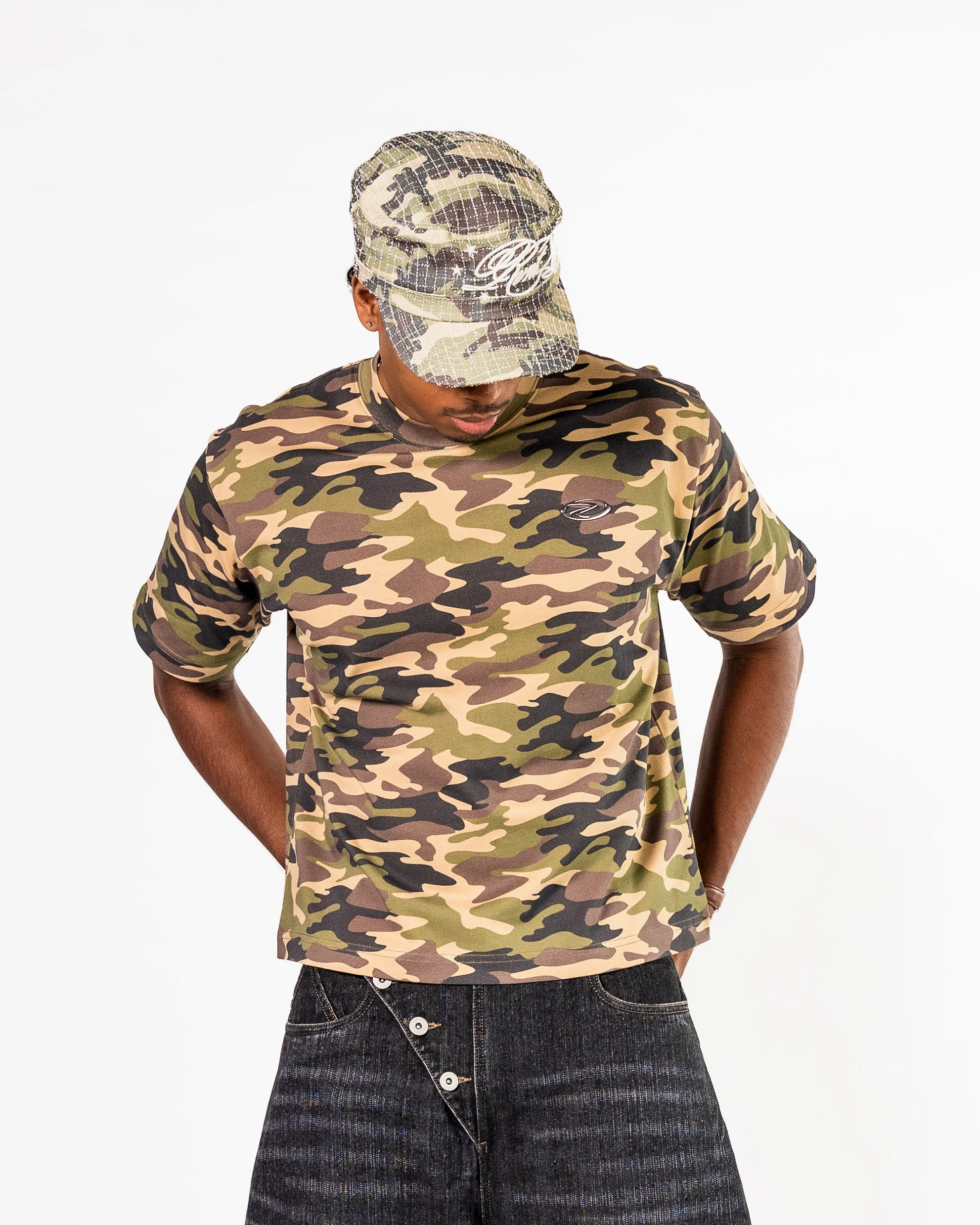 Camouflage Boxy Cropped Tee - Image 3