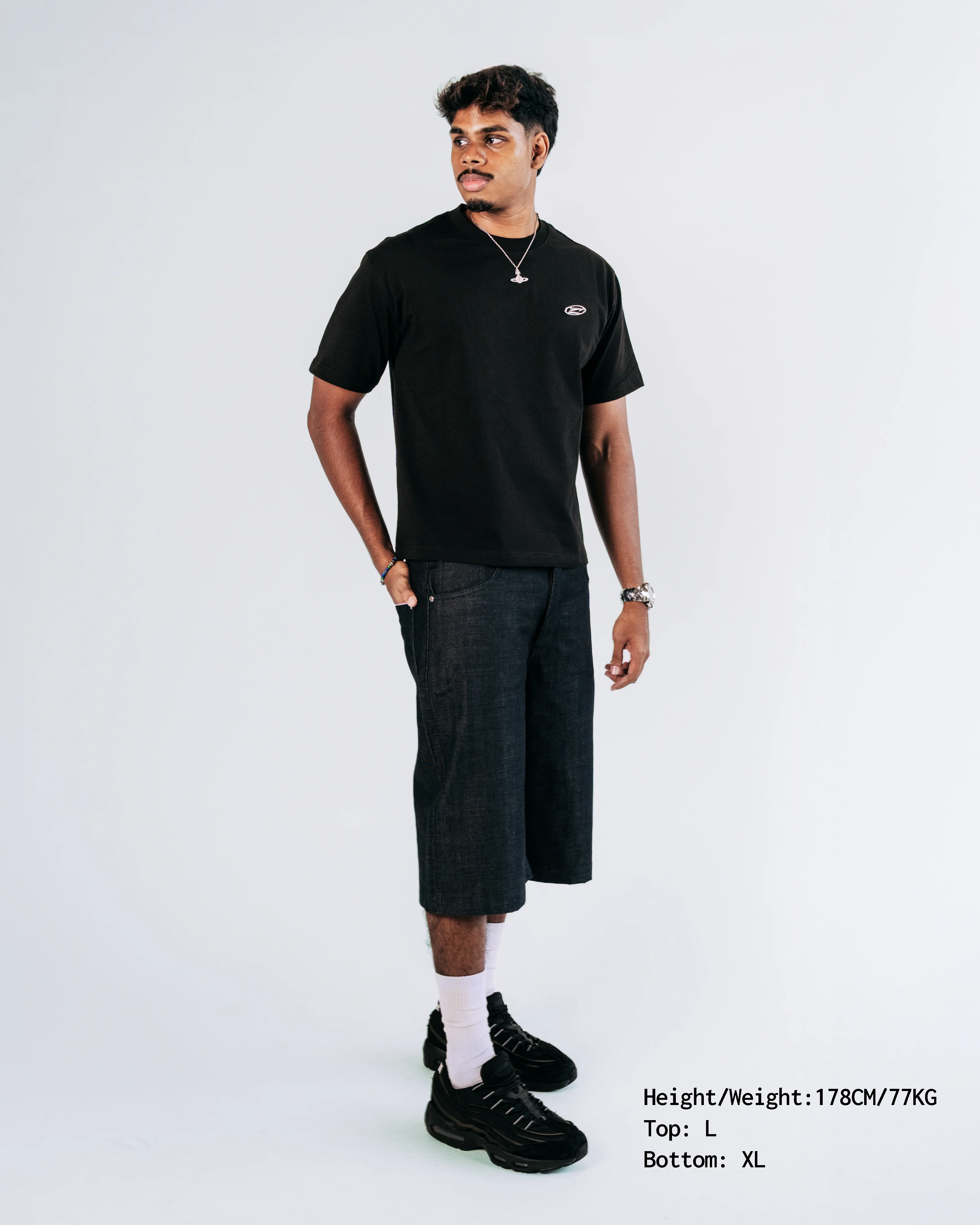 Raw Selvedge Denim Baggy Jorts - Indigo - Image 4