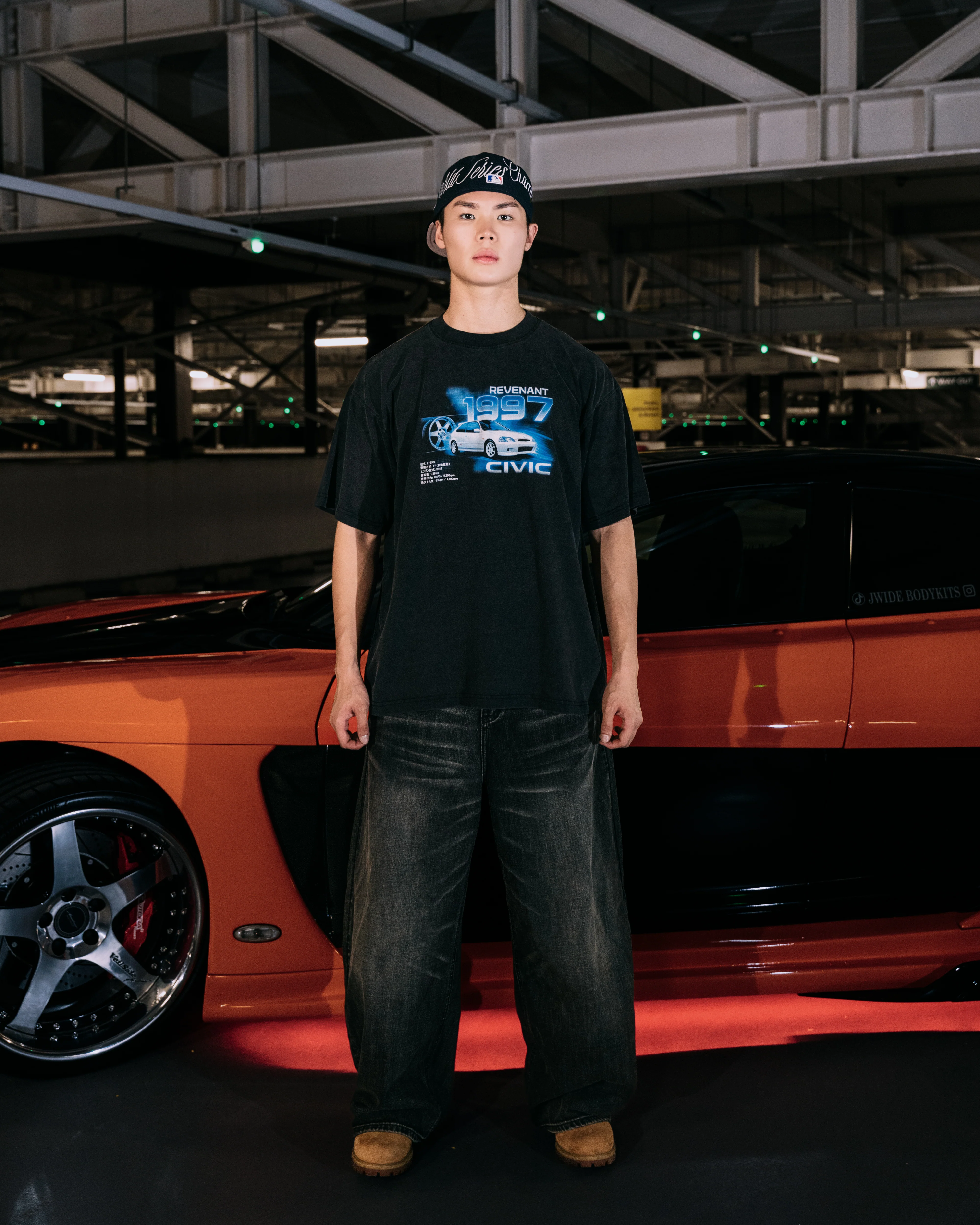 REVENANT Civic EK9 Tee in Washed Black - Image 5