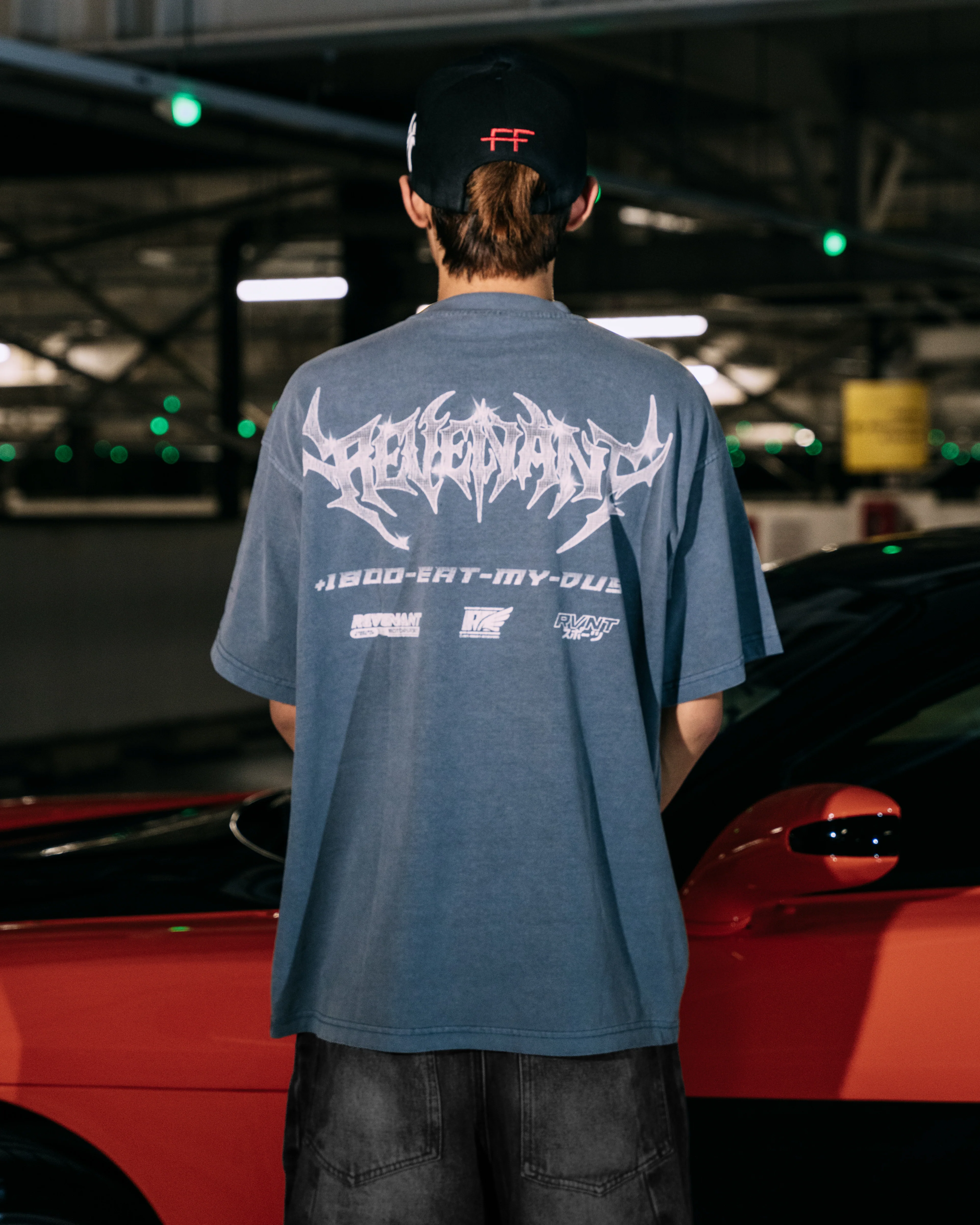 REVENANT R34 Skyline Tee in Faded Blue - Image 4