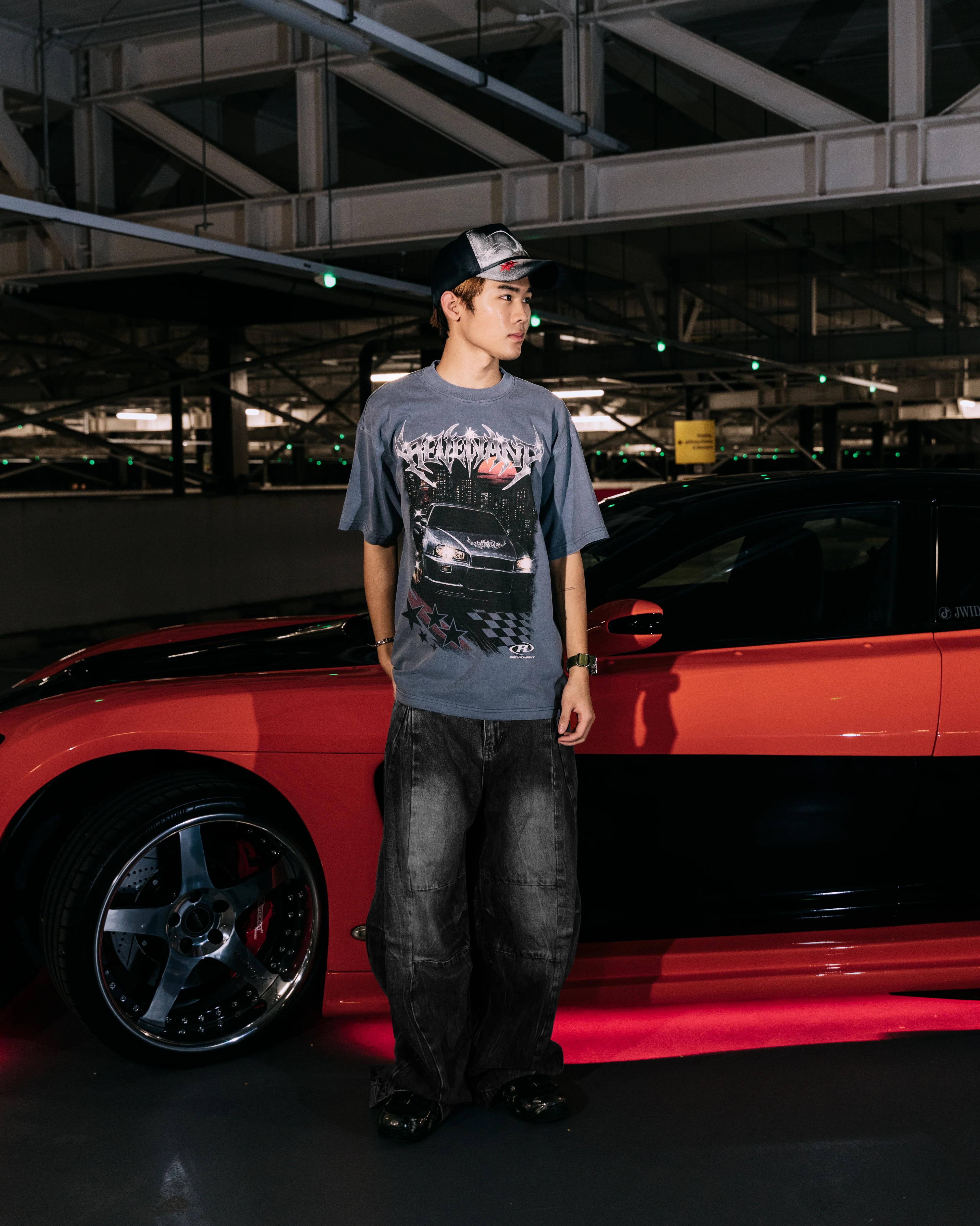 REVENANT R34 Skyline Tee in Faded Blue - Image 5
