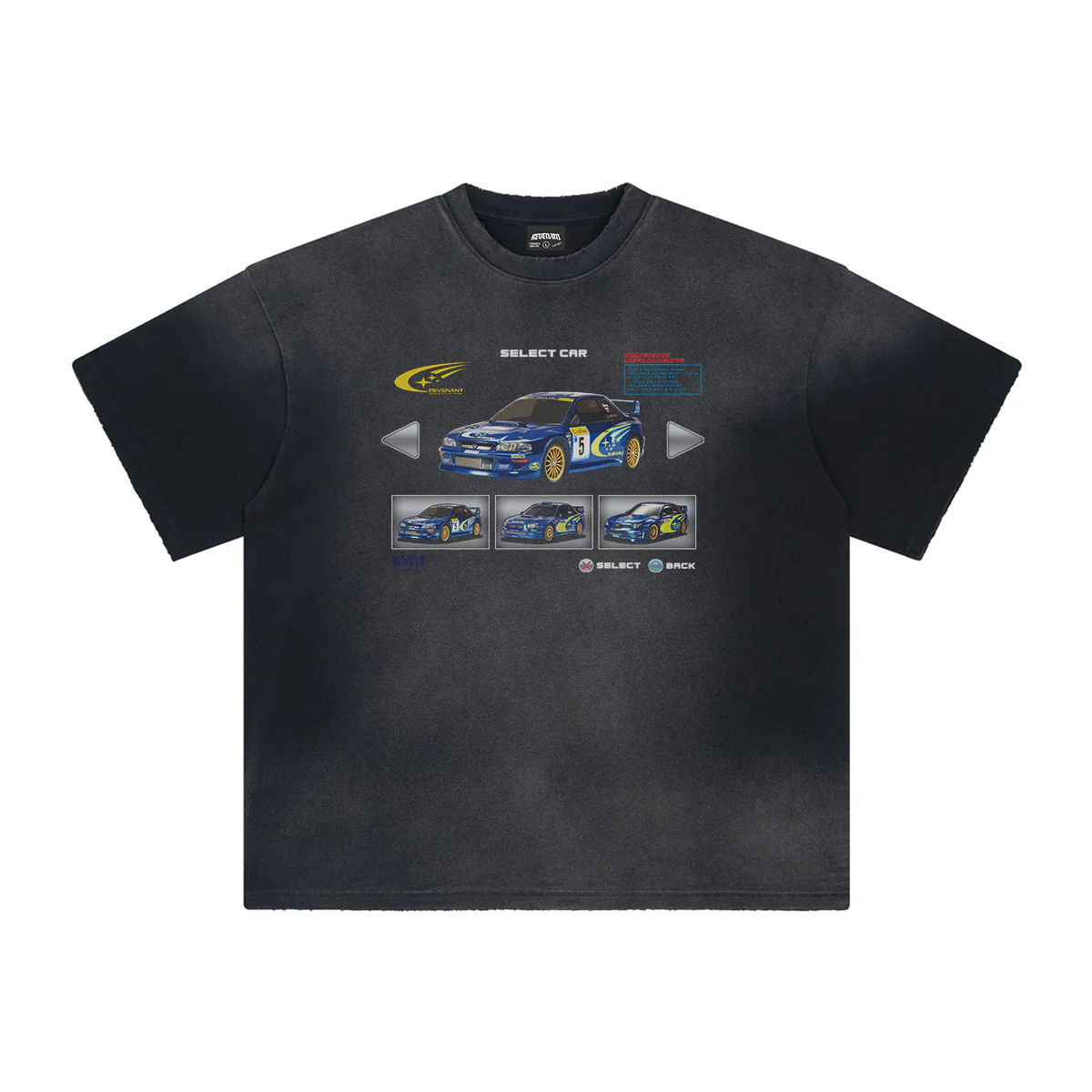 Subaru WRC Tee in Faded Black - Image 2