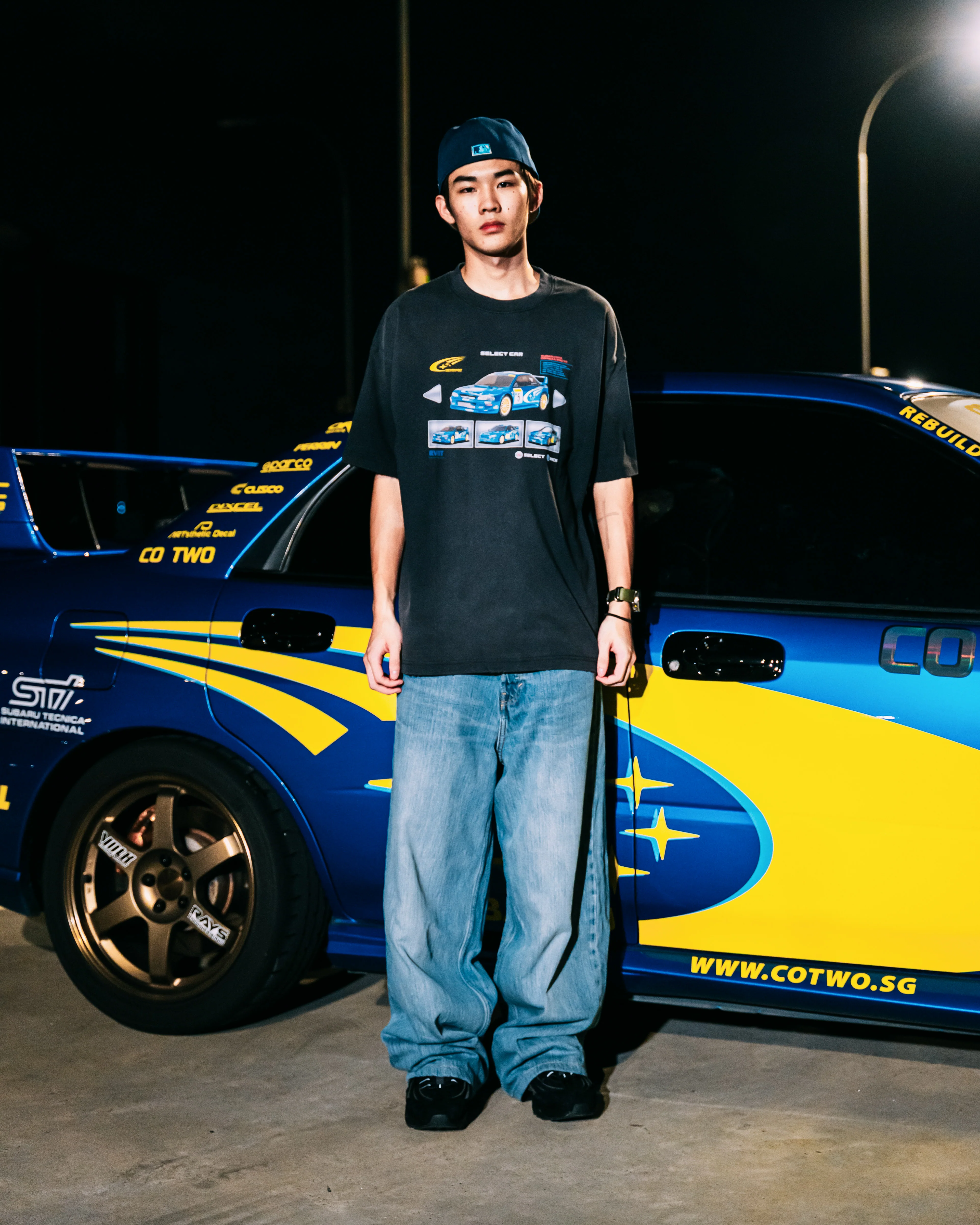 Subaru WRC Tee in Faded Black - Image 3