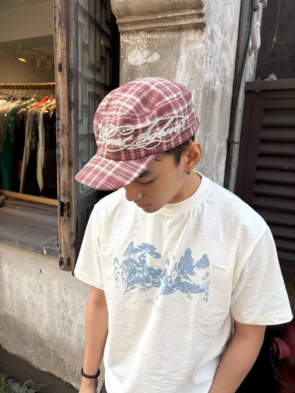 "Year of Horse" Cotton Slub Tee in White - Image 8