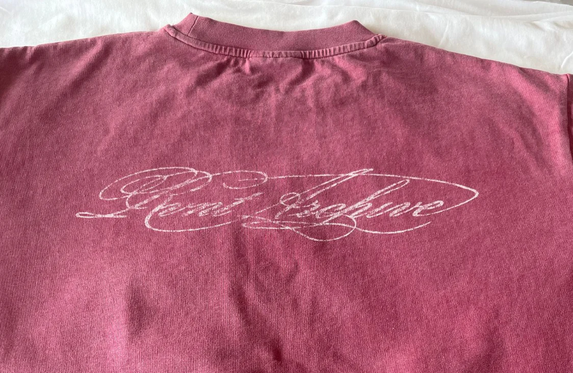 "Year of Horse" Sun Faded Washed Tee in Red - Image 10