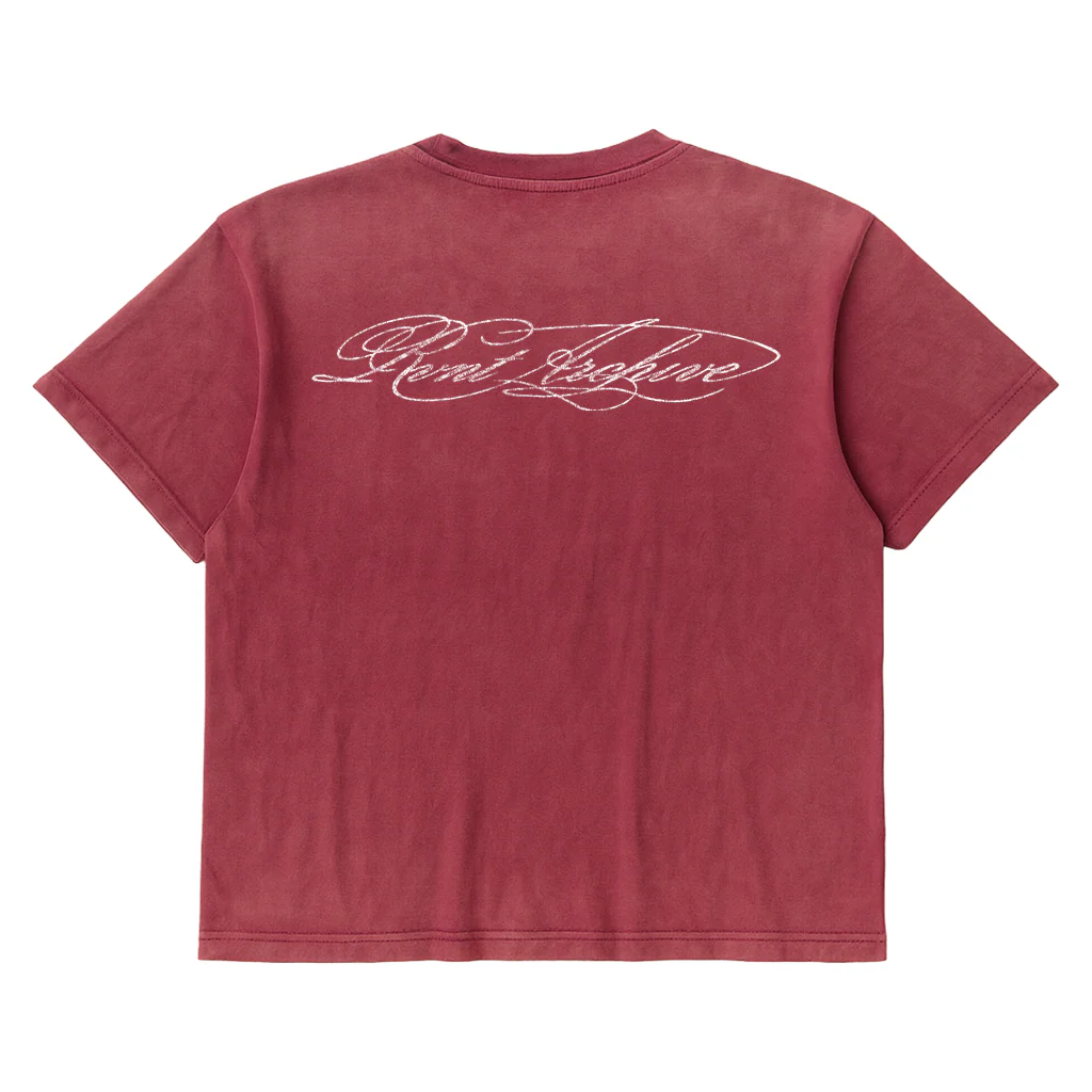 "Year of Horse" Sun Faded Washed Tee in Red - Image 2