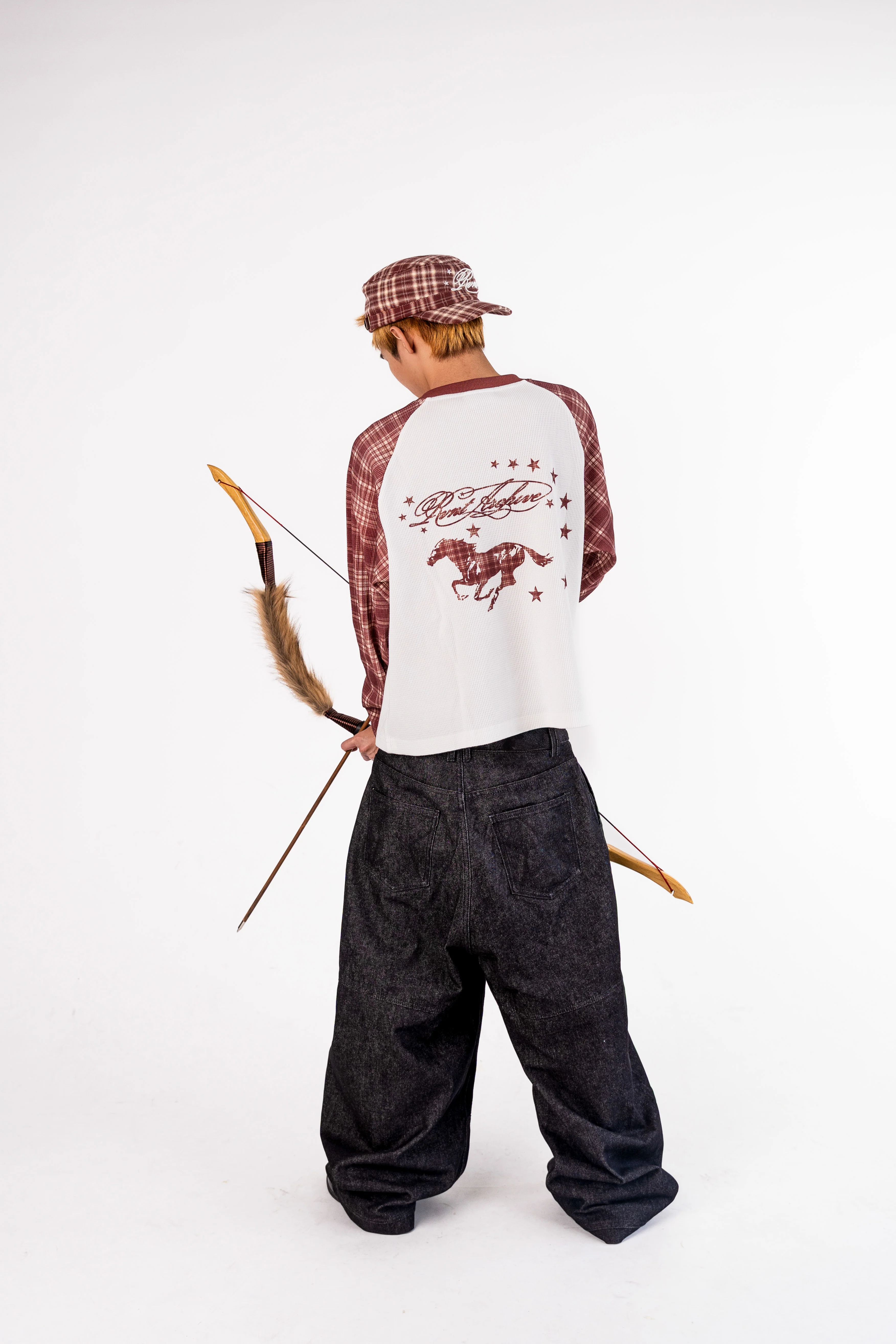 "Year of the Horse" Plaid Thermal Waffle Knit - Image 7