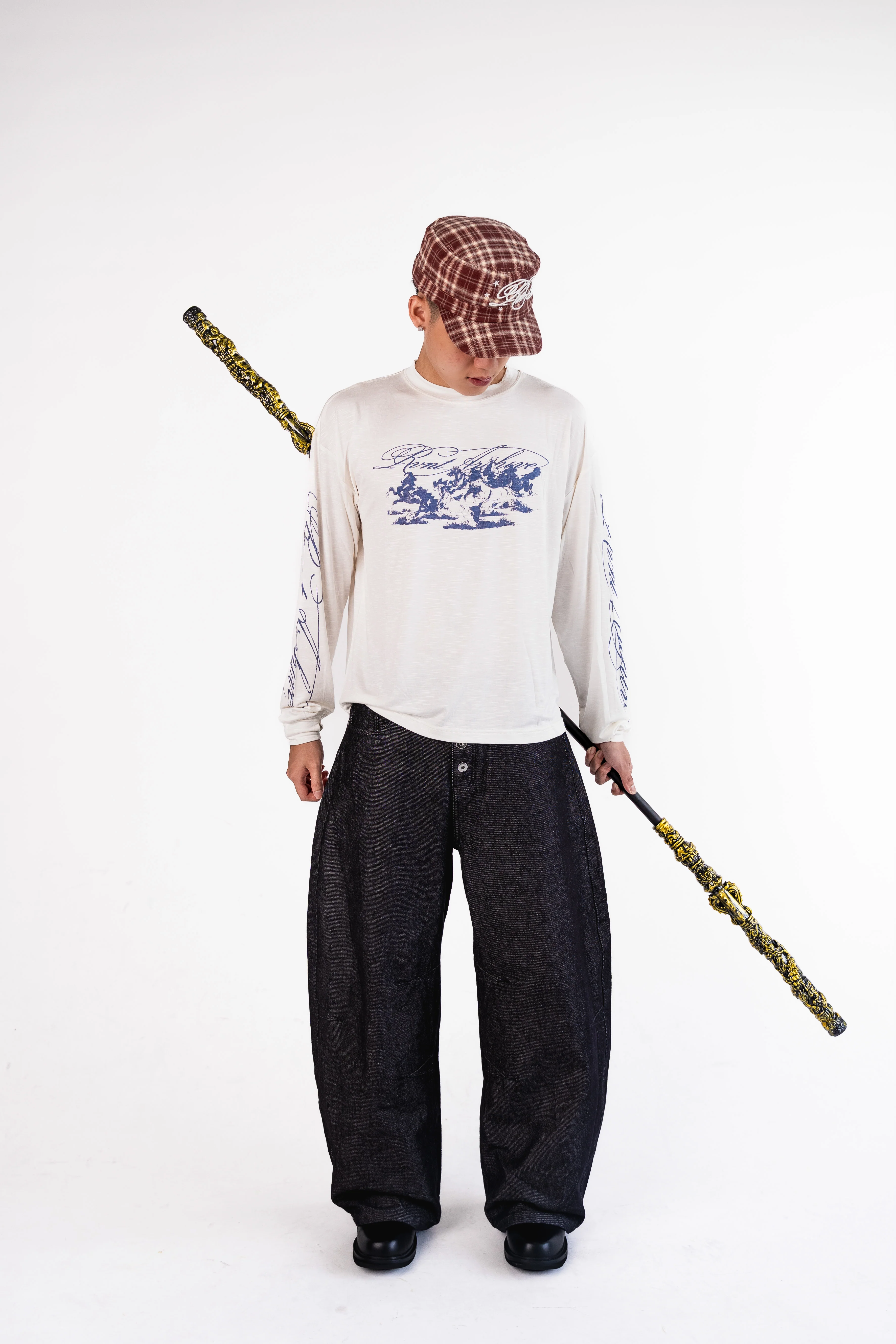 "Year of the Horse" Script Long Sleeve in White - Image 6