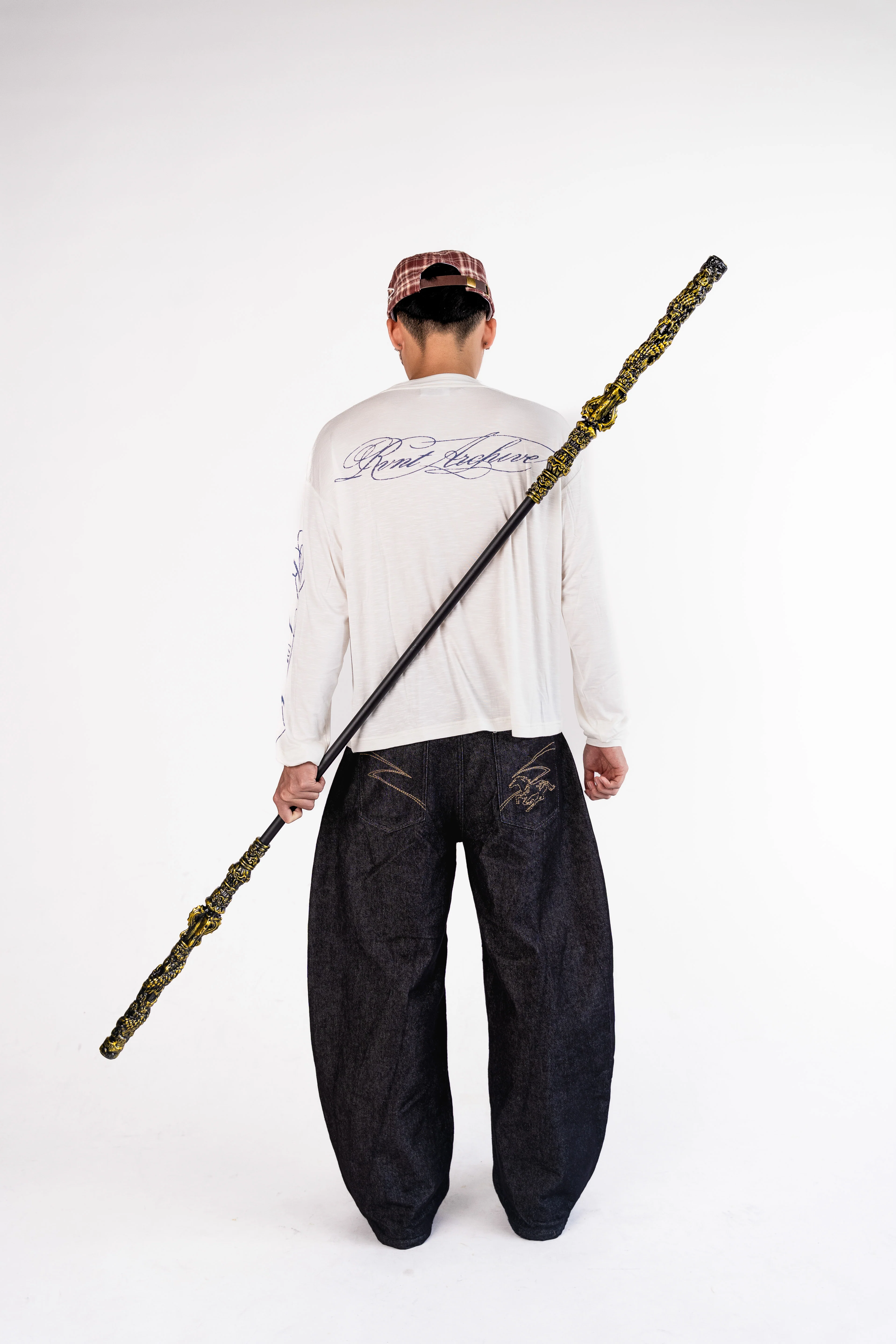 "Year of the Horse" Script Long Sleeve in White - Image 7