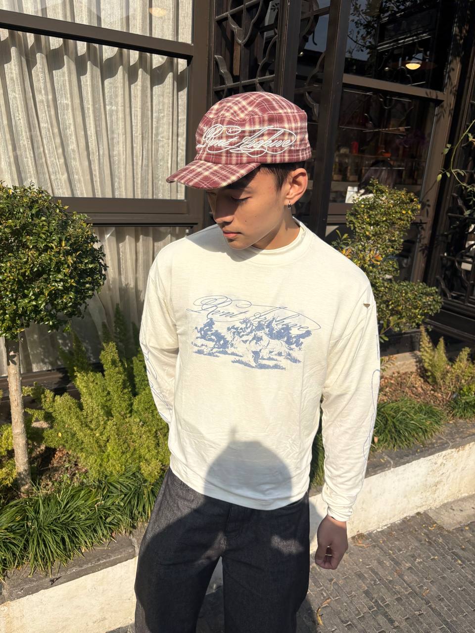 "Year of the Horse" Script Long Sleeve in White - Image 8